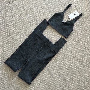 Zara New Wool Set: leggings and top.